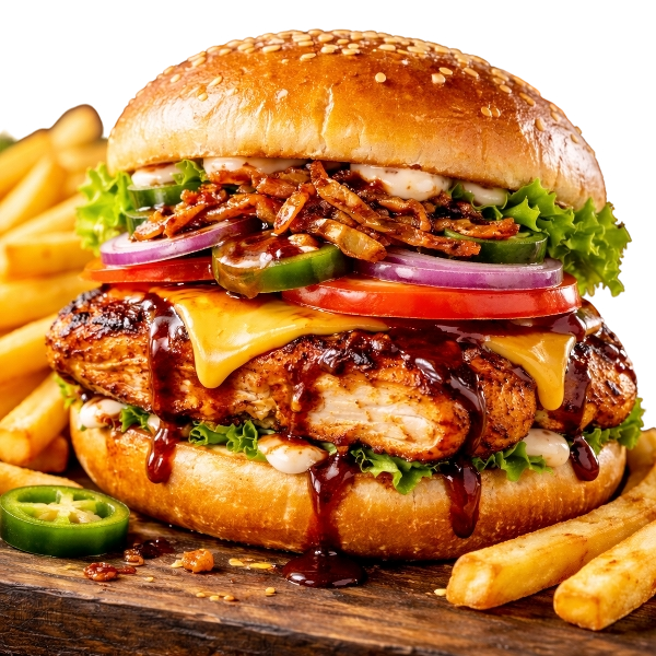 BBQ Burger with Fries